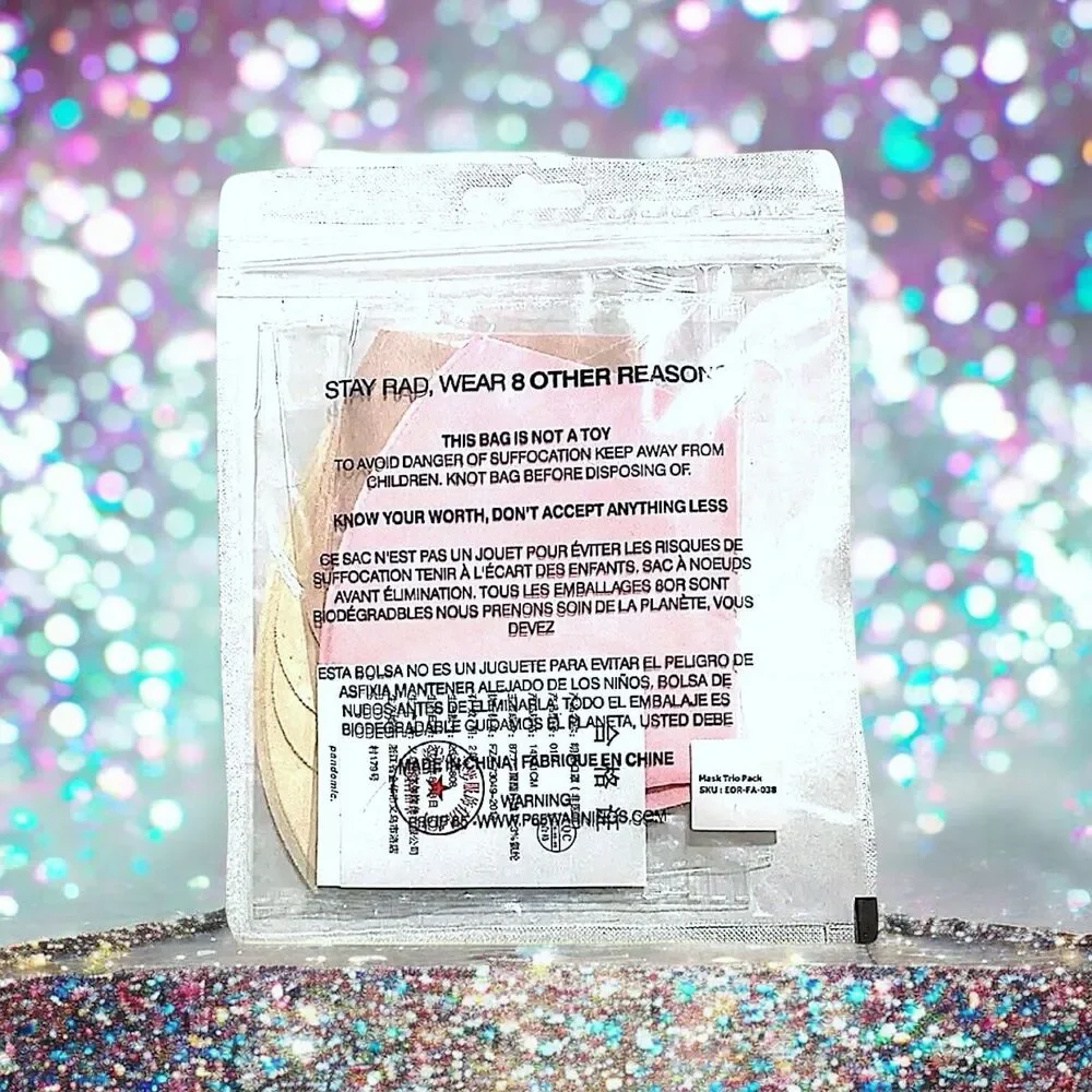 8 OTHER REASONS Face Mask Trio in Cream, Pink, Tan MSRP $21.95 New In Package